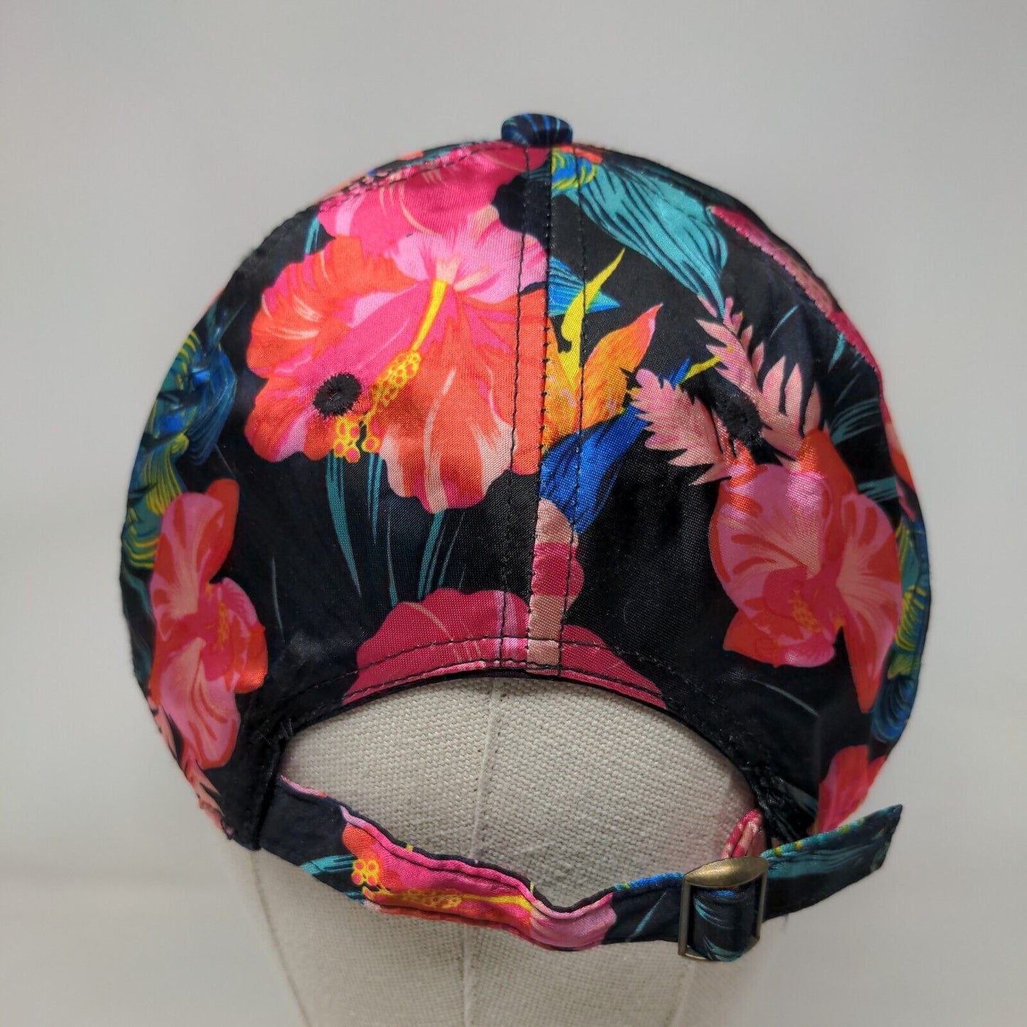 Unbranded Slideback Hat Multicolor OSFM Adjustable Hibiscus Tropical 6 Panel