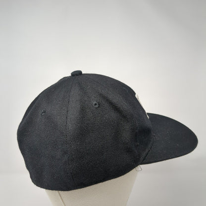 DC Fitted Hat Black 7 1/2 Embroidered Logo Solid Vent Holes L.O.G.R