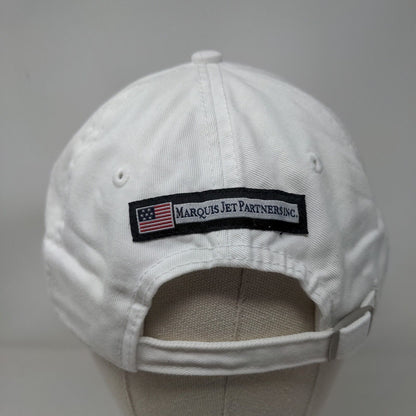 Marquis Jet Slideback Hat White OSFA Embroidered Adjustable 6 Panel