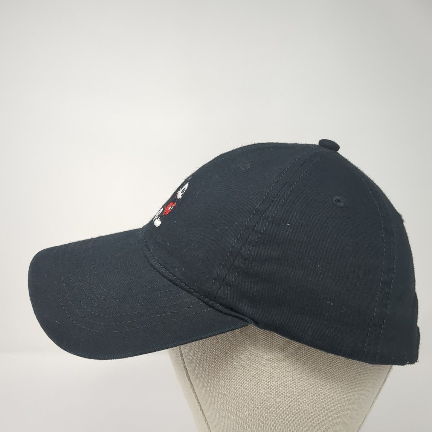 Disney Mickey Mouse Slideback Hat Black One Size Embroidered 6 Panel