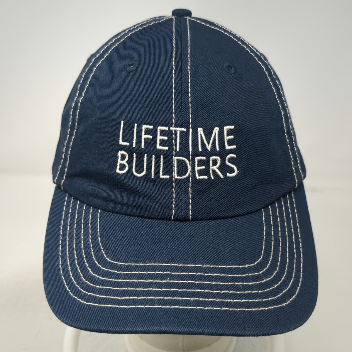Cap America Baseball Cap Blue One Size Lifetime Builders Contrast Stitching Hat