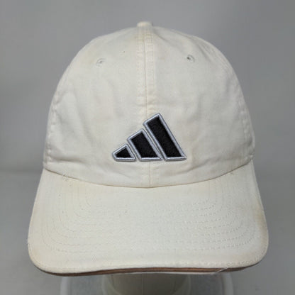 Adidas 3 Stripes Slideback Hat Cream OSFA Embroidered Logo 6 Panel