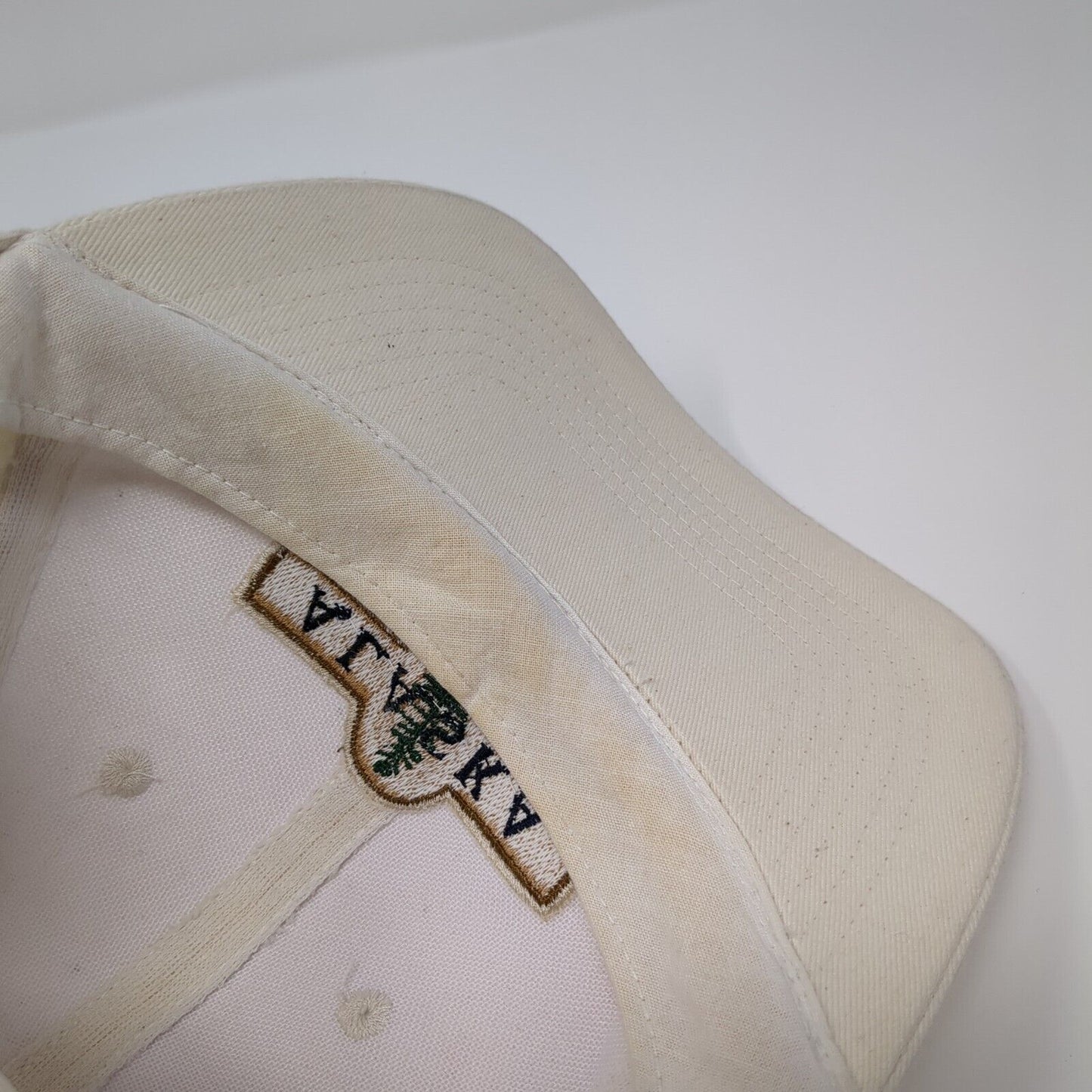 Alaska Slideback Hat Cream OSFA Adjustable Embroidered Solid 6 Panel