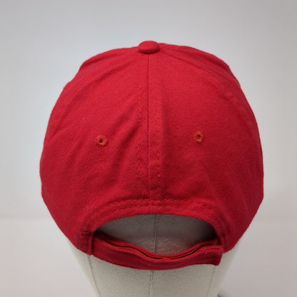 JCA Underground Strapback Hat Red One Size Adjustable Embroidered