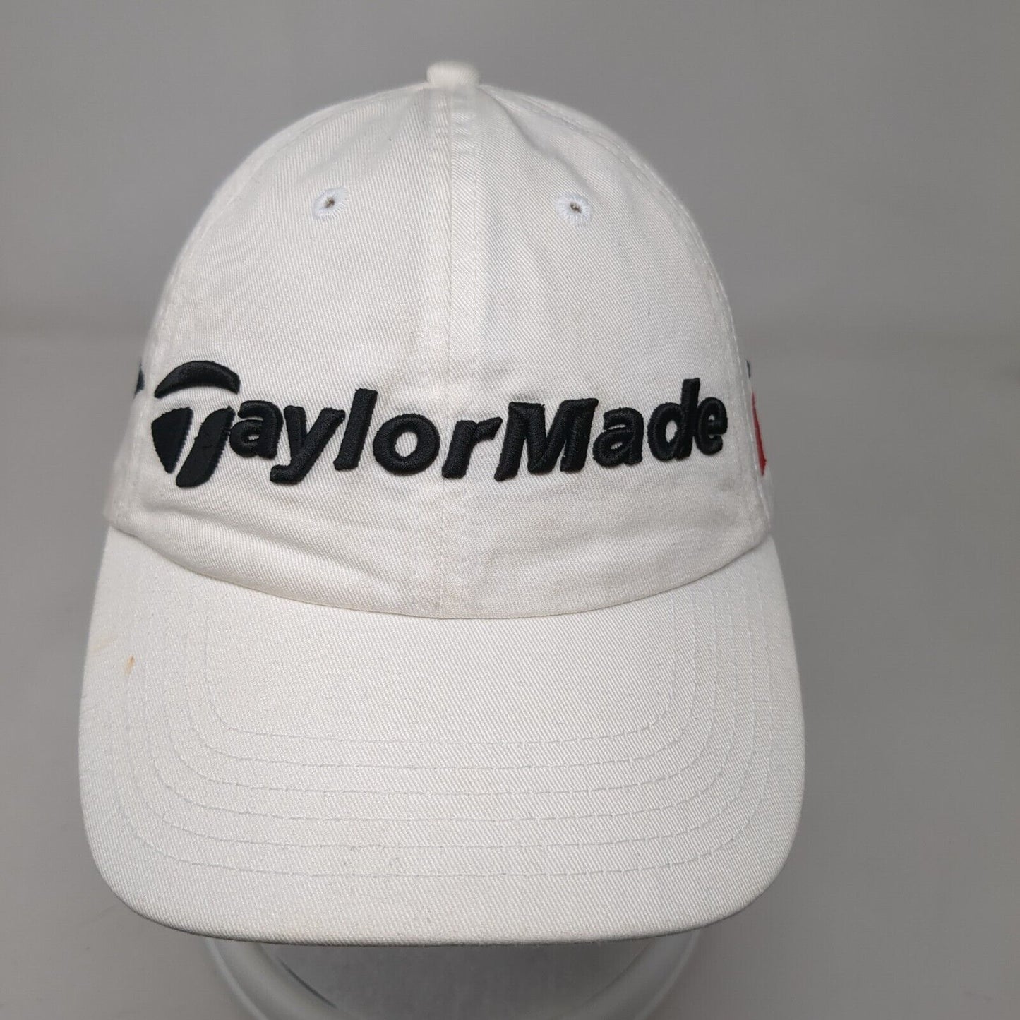 TaylorMade R7 Slideback Hat White One Size Adjustable Embroidered