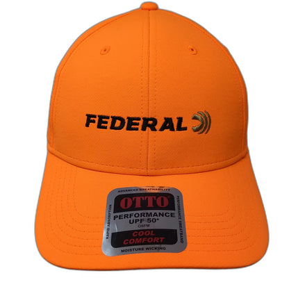 OTTO Federal Ammunition Baseball Cap Orange One Size Performance Wicking UPF Hat