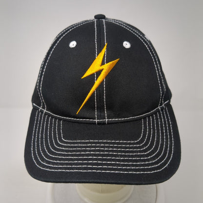 Platt Lightning Slideback Hat Black One Size Adjustable Embroidered