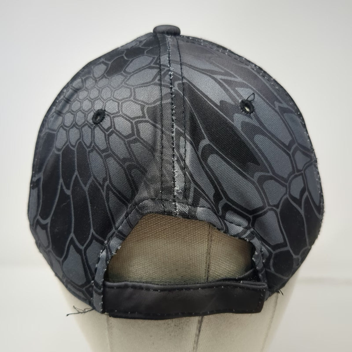Kryptek Baseball Cap Black OSFM Strapback Camo Typhon Spartan Patch Hunting Hat