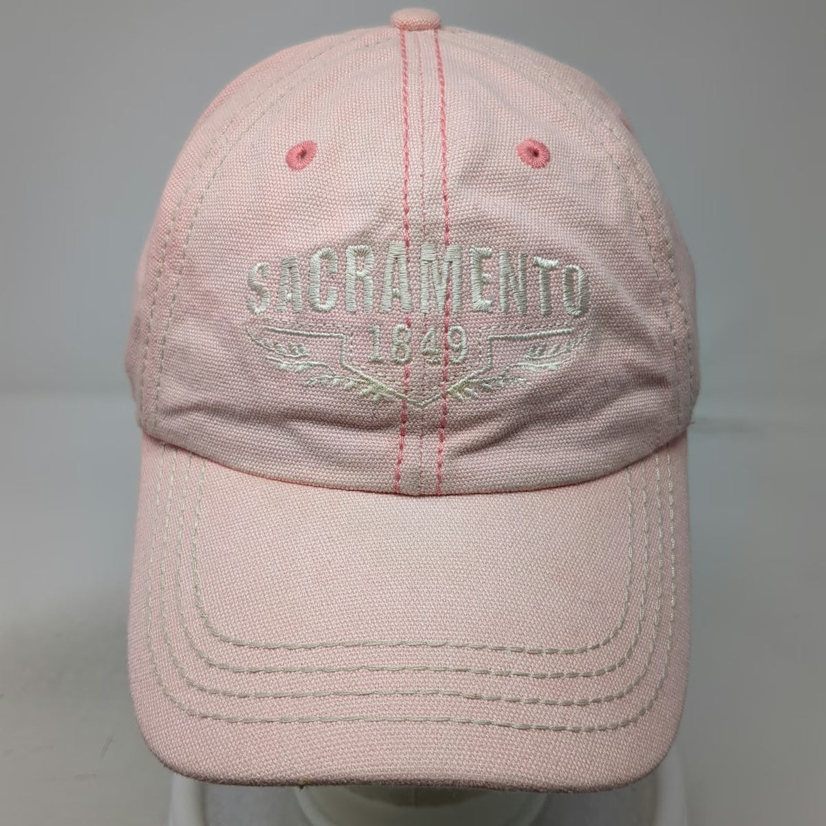 Polar Graphics Baseball Cap Pink One Size Sacramento 1849 Strapback Cotton Hat