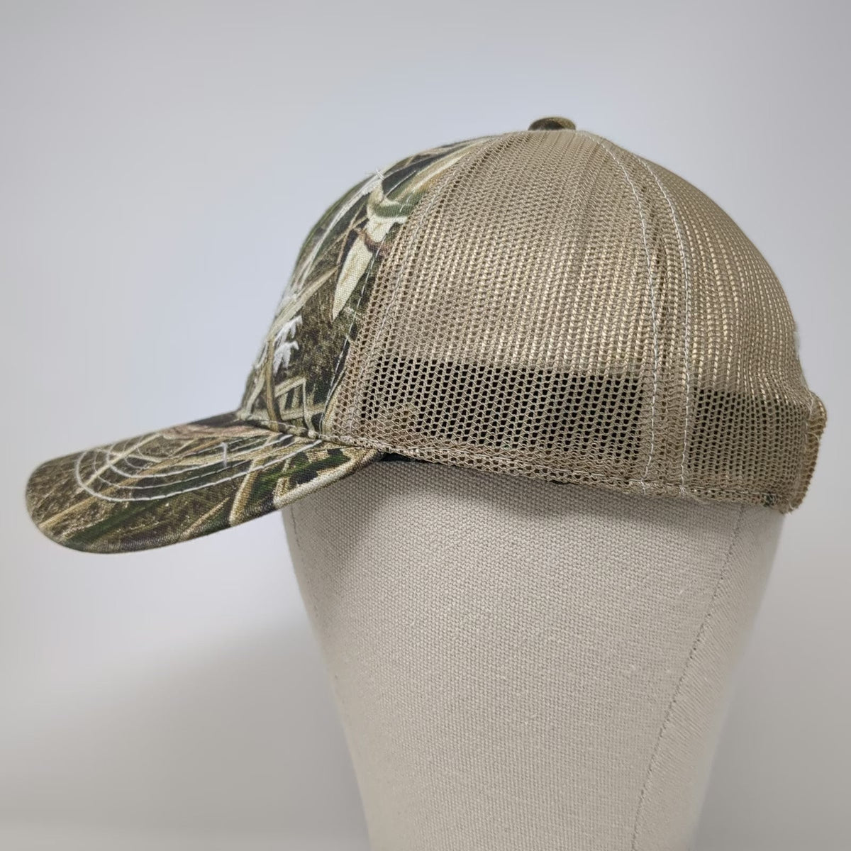 Ducks Unlimited Baseball Cap Green OSFM Camo Mesh Back Slideback 80 Years Hat
