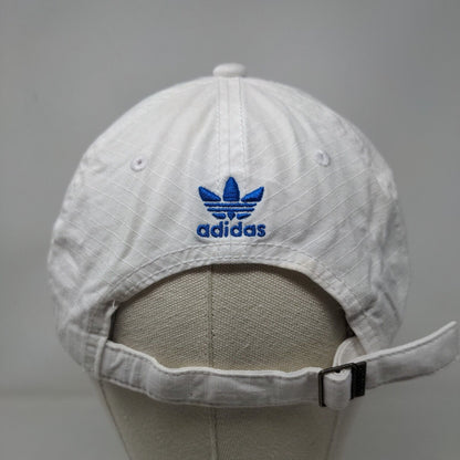 Adidas Trefoil Patch Slideback Hat White OSFM Adjustable Solid 6 Panel