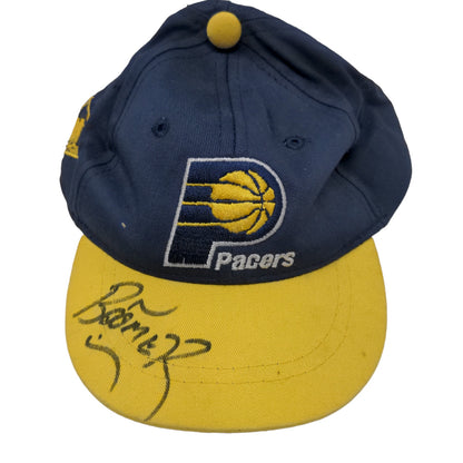 Mighty Mac Boy's Snapback Hat Blue 2-4T Yellow Indiana Pacers Autographed Boomer