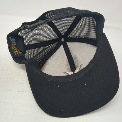 Hurley Trucker Hat Black One Size Mesh Back Snapback Embroidered Logo Surf Style