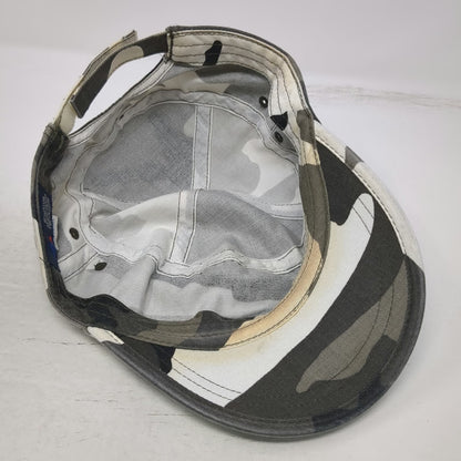 hg Army Cap Gray Black White One Size Urban Camo Strapback Adjustable Hat