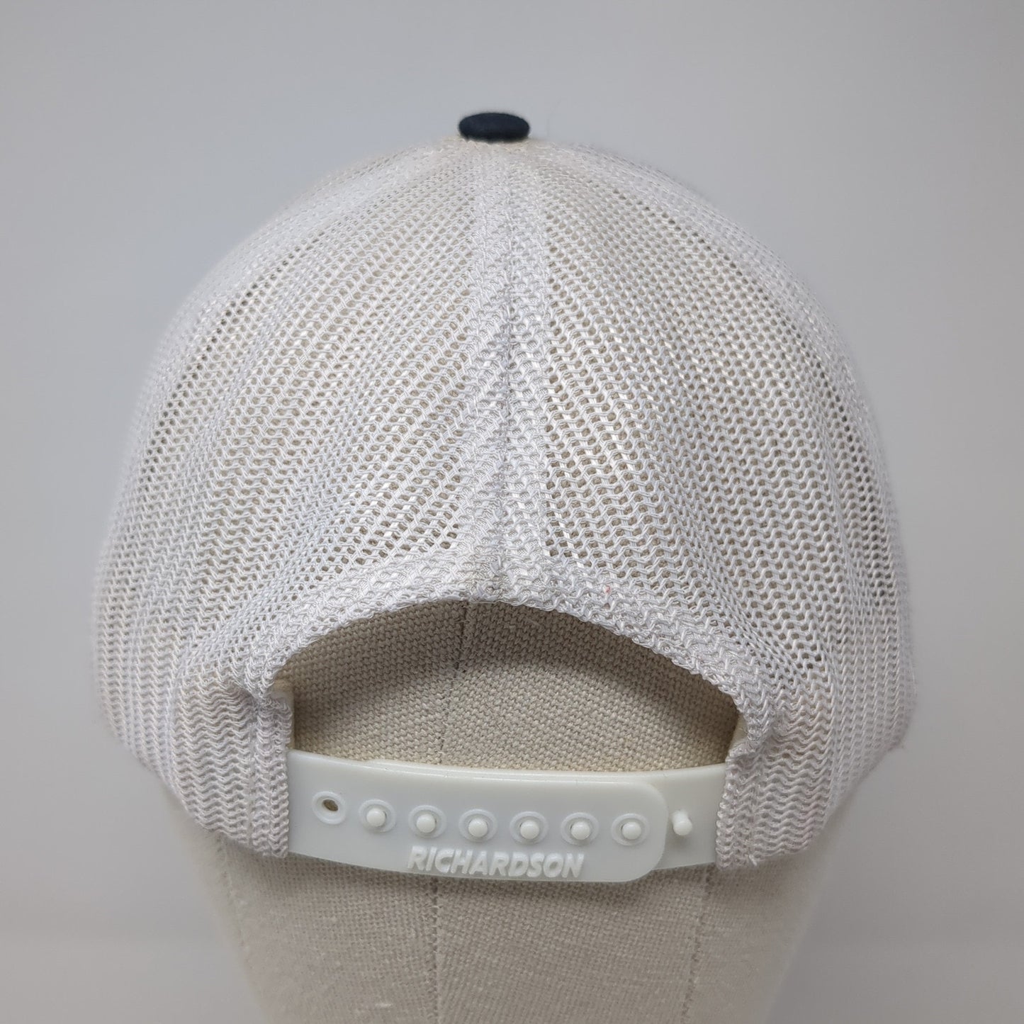 Richardson Snapback Mesh Back Trucker Hat Blue One Size Colorblock Blank