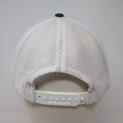 Richardson Snapback Mesh Back Trucker Hat Blue One Size Colorblock Blank