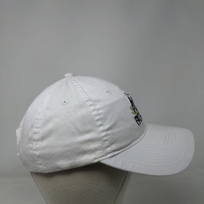 Four Fathers Strapback Hat White One Size Adjustable Embroidered Port & Company