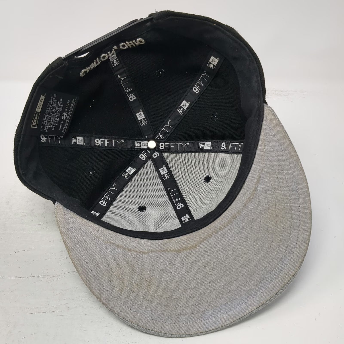 New Era 9Fifty Pro Football Hall of Fame Canton Ohio Snapback Hat Black Gray