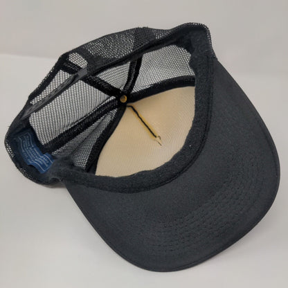 Roark Snapback Mesh Back Rope Trucker Hat Black One Size Adjustable