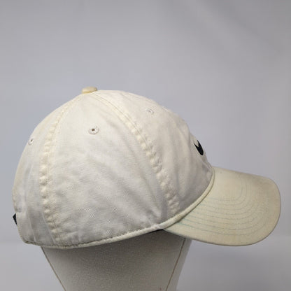 Nike Golf Strapback Hat Cream One Size Adjustable Embroidered 6 Panel Dri-Fit