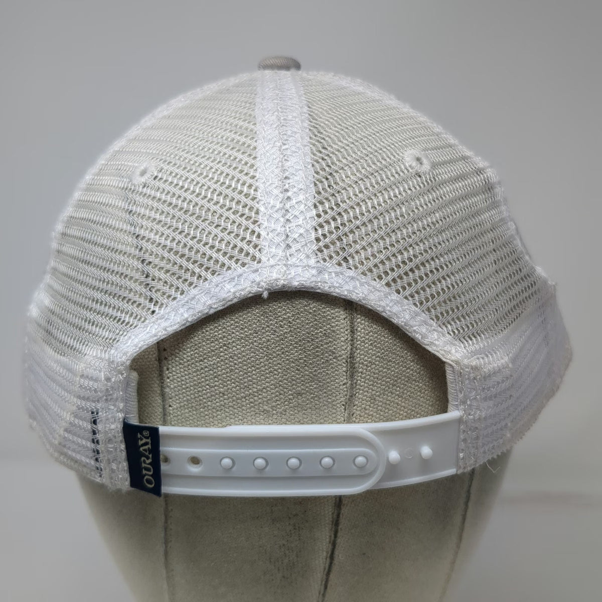 Ouray Shore Lodge McCall Idaho Trucker Hat Gray White Black Mesh OSFM Snapback