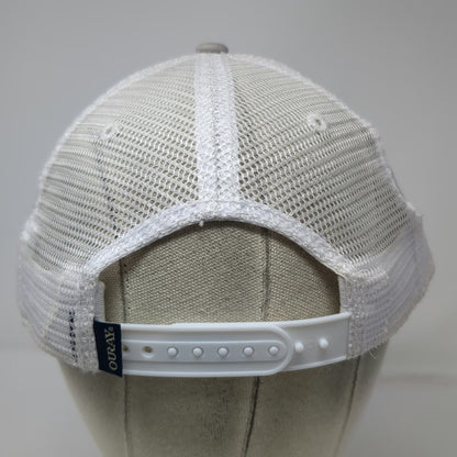 Ouray Shore Lodge McCall Idaho Trucker Hat Gray White Black Mesh OSFM Snapback