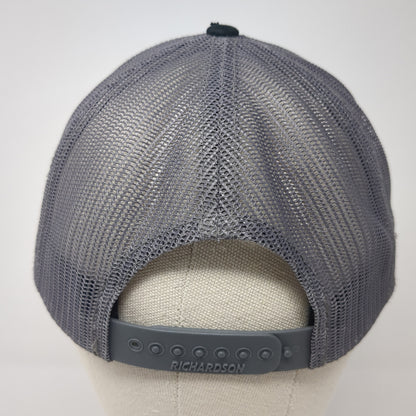 RS Electric Snapback Trucker Hat Black One Size Mesh Back Richardson