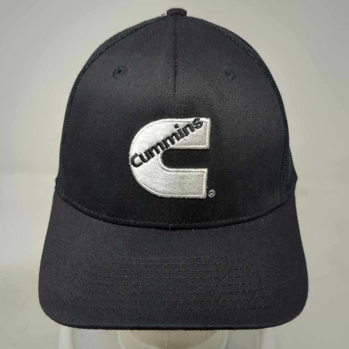 Cummins Trucker Hat Black One Size Mesh Back Structured Embroidered Snapback