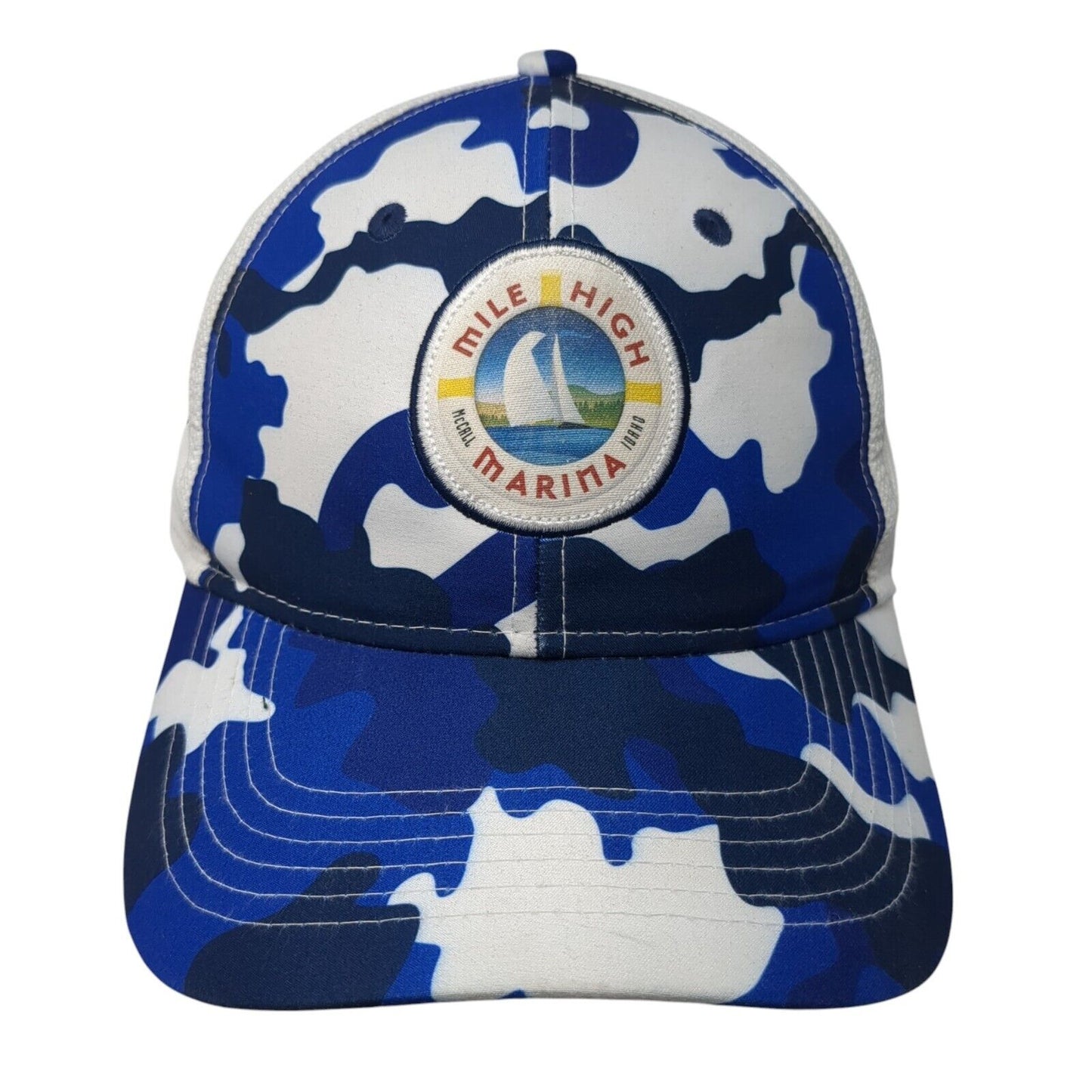 Mile High Marina Patch Strapback Hat Camouflage One Size Mid Fit Ahead