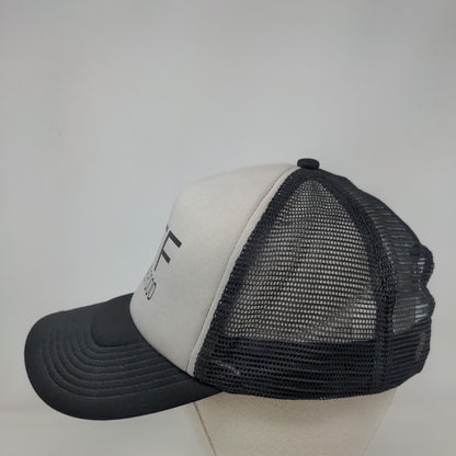WTF Where's The Food Snapback Trucker Hat Black OSFM Adjustable Mesh Back Decky