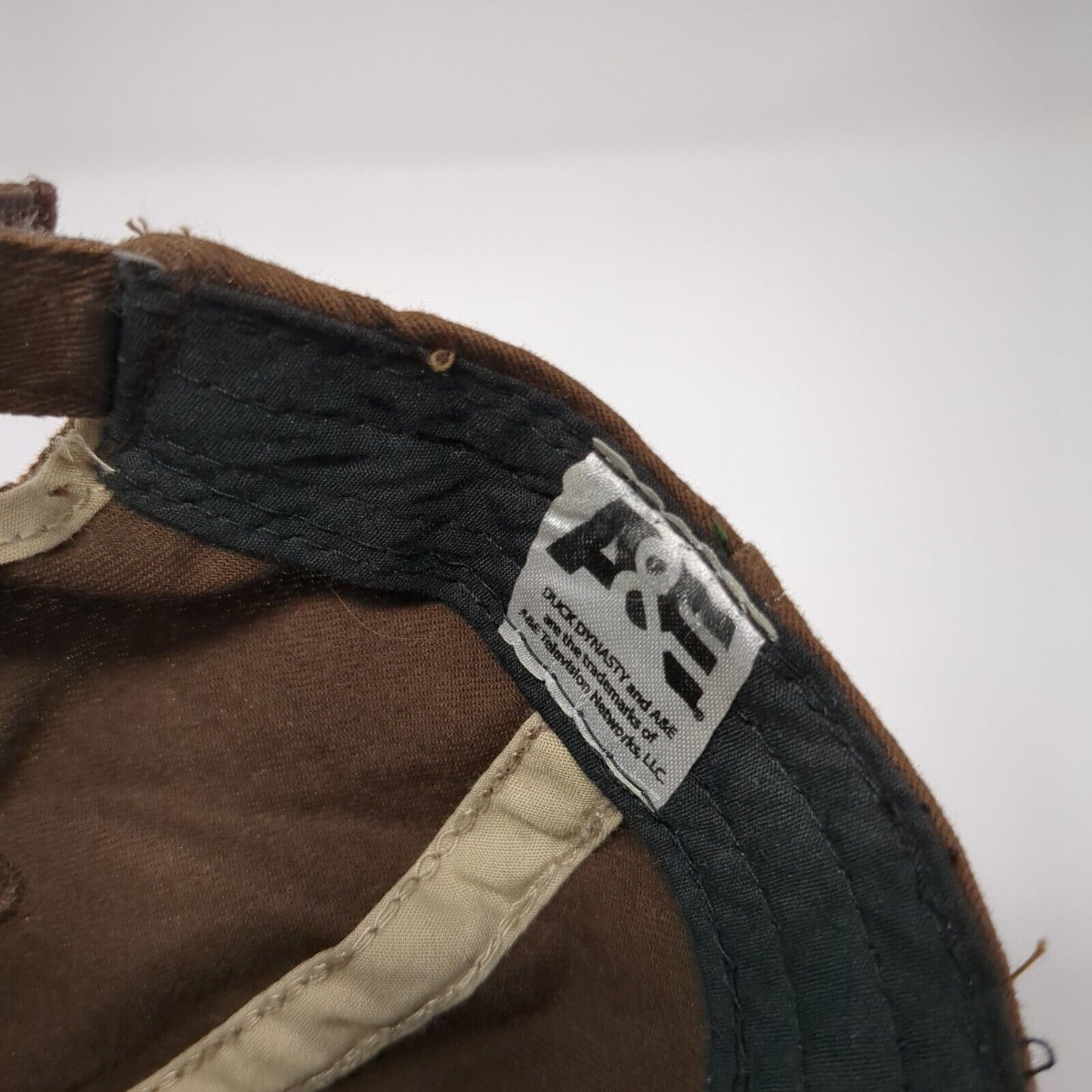 Happy Duck Dynasty Strapback Hat Brown OS Adjustable Embroidered Outdoor Cap