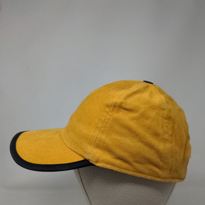 Unbranded Slideback Hat Yellow One Size Adjustable Vented Holes 6 Panel Blank
