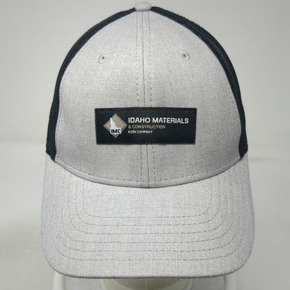 OTTO Trucker Hat Gray Black One Size Mesh Back Snapback IMC Idaho Construction