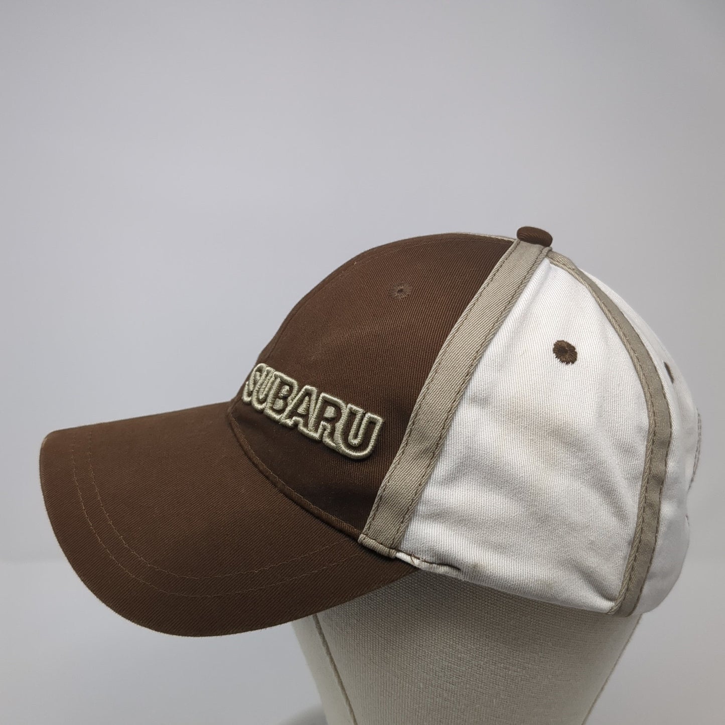 Subaru Strapback Hat Brown One Size Adjustable Colorblock K-Products