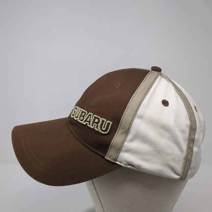 Subaru Strapback Hat Brown One Size Adjustable Colorblock K-Products