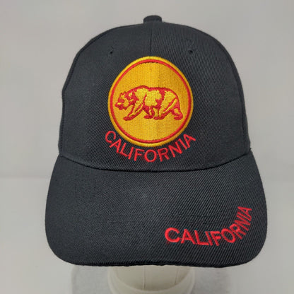 California Republic Strtapback Hat Black One Size Adjustable Embroidered Lanza