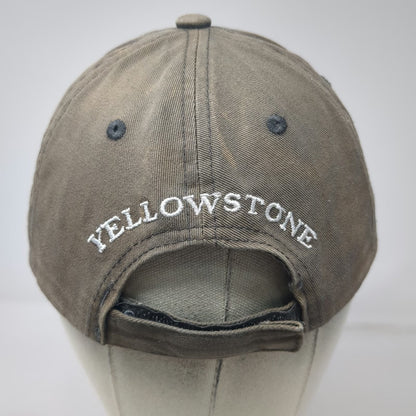 Gray Baseball Cap One Size Bear Paw Geometric Pattern Yellowstone Strapback Hat