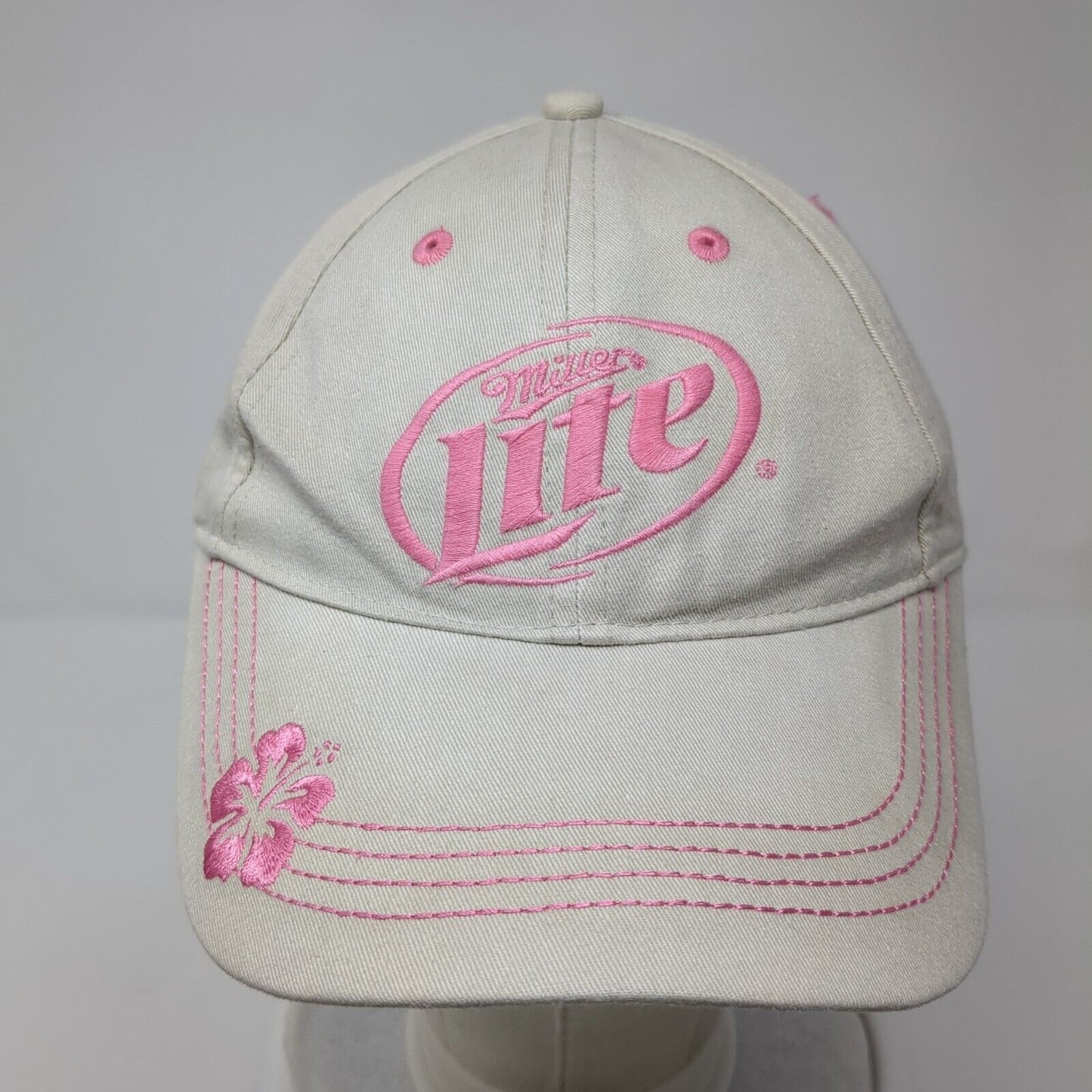 Miller Lite Strapback Hat Tan One Size Adjustable Embroidered Infinity Headwear
