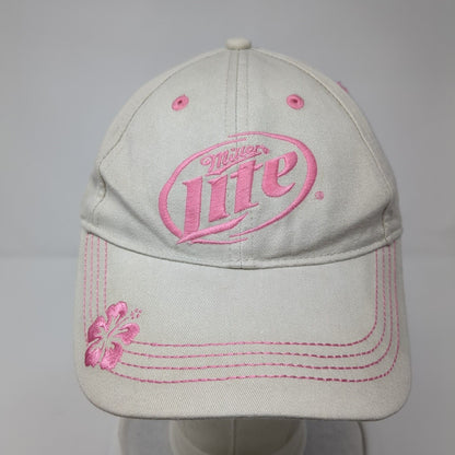 Miller Lite Strapback Hat Tan One Size Adjustable Embroidered Infinity Headwear