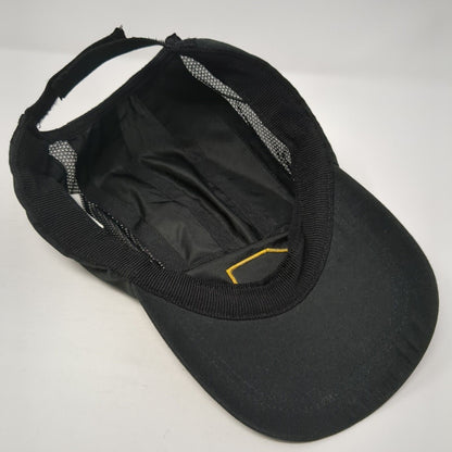 Unbranded Strapback 5 Panel Cap Black One Size Adjustable Embroidered Blank