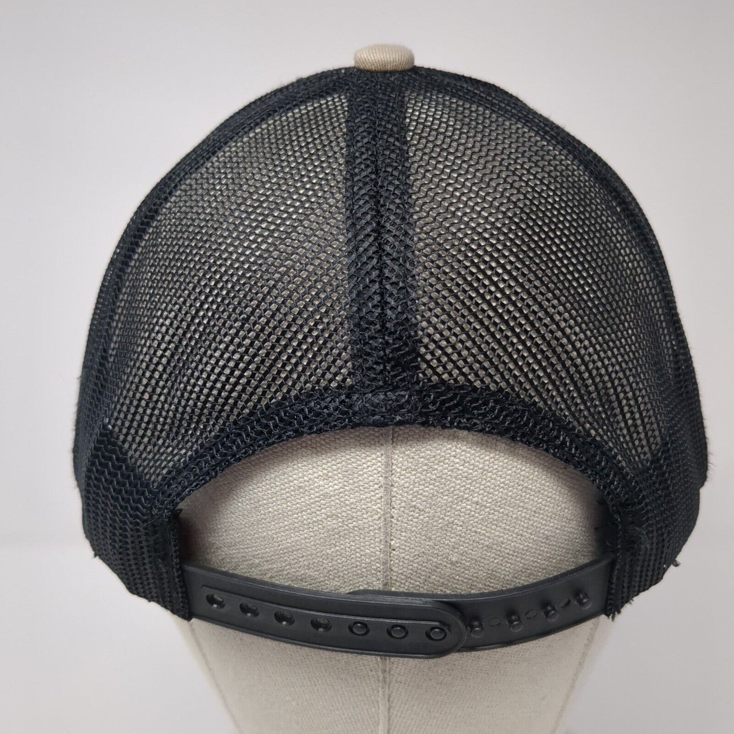 Scheels USA Flag Snapback Trucker Hat Tan One Size Mesh Back 6 Panel