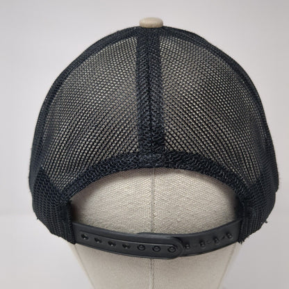 Scheels USA Flag Snapback Trucker Hat Tan One Size Mesh Back 6 Panel