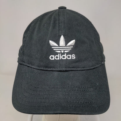 Adidas Trefoil Slideback Hat Black OSFA Embroidered 3 Stripes Adjustable