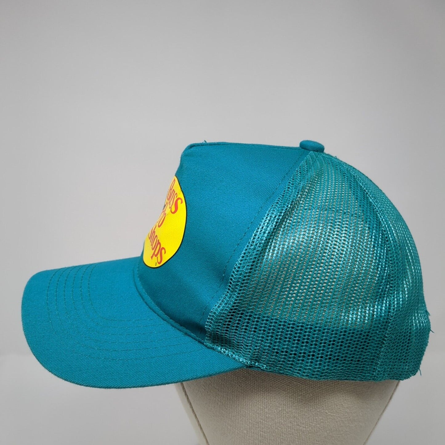 Bass Pro Shops Snapback Trucker Hat Blue OS Adjustable Mesh Back Gone Fishing