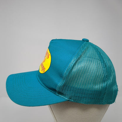 Bass Pro Shops Snapback Trucker Hat Blue OS Adjustable Mesh Back Gone Fishing
