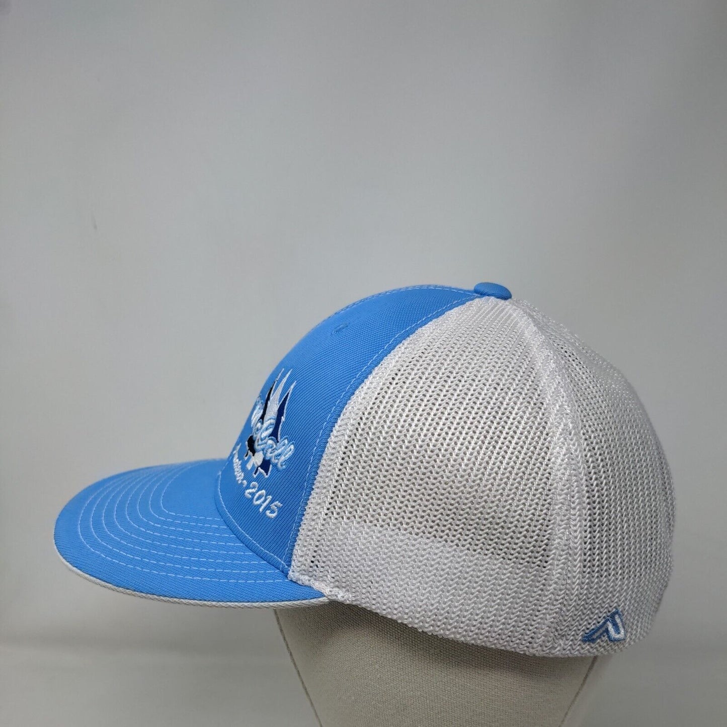 McCall Amateur 2015 Fitted Trucker Hat Blue L/XL Embroidered Mesh Back