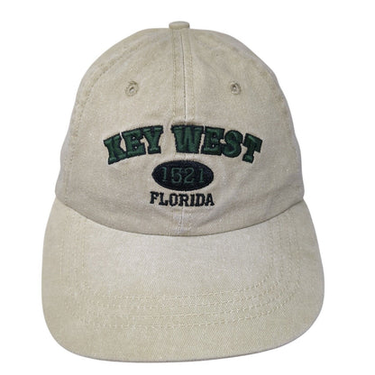 Key West Florida 1521 Strapback Hat Tan One Size Adjustable Embroidered 6 Panel
