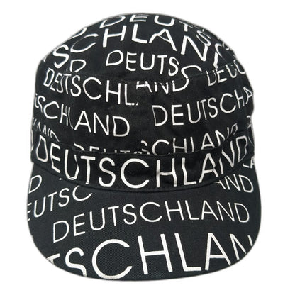 Robin Ruth Army Cap Black White Deutschland One Size Cotton Print Strapback Hat