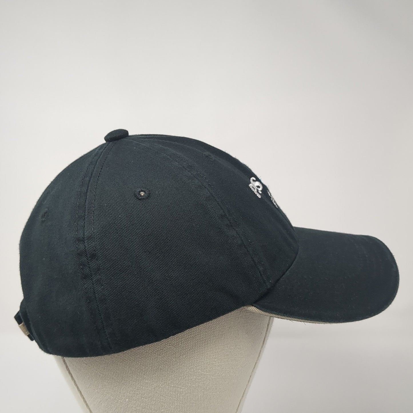 PSS 275 Strapback Baseball Cap Black OS Adjustable Embroidered Port Authority
