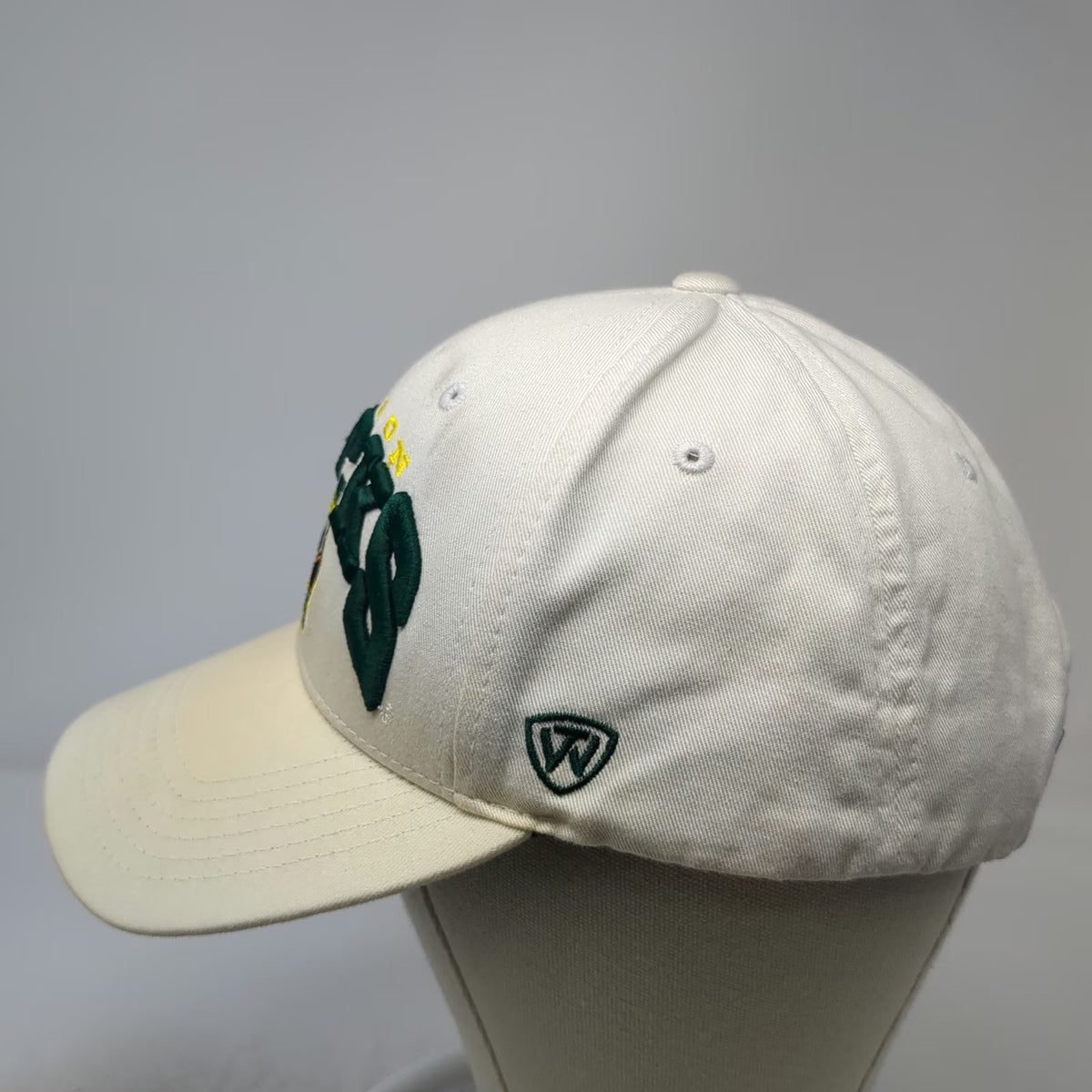 Oregon Ducks NCAA Top of the World Snapback Hat White Green Yellow One Size Logo